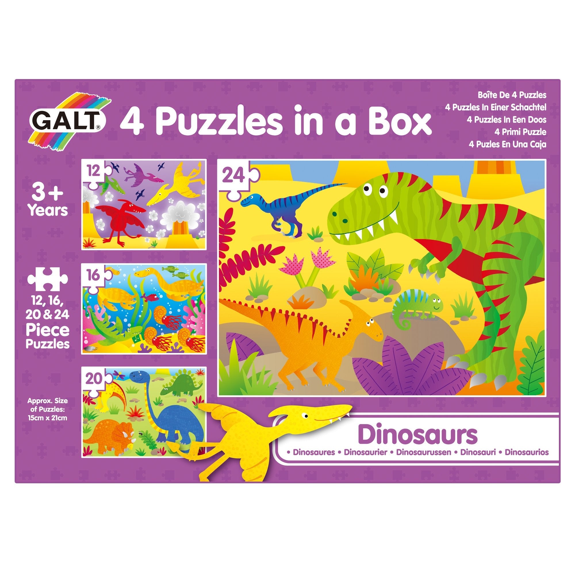 4 Puzzles in a Box - Dinosaurs